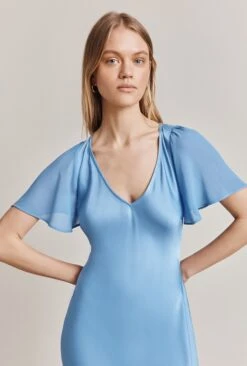 Jennifer Satin Midi Dress Cornflower Blue -Top Sell Dress Sales Store D06G089 K92 28417 650px 964px