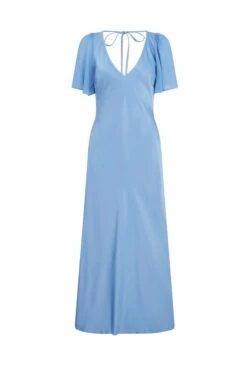 Jennifer Satin Midi Dress Cornflower Blue -Top Sell Dress Sales Store D06G089 K92 28419 650px 964px