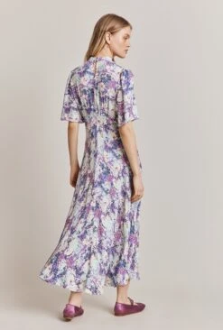 Penny Crepe Midi Dress Blue Dotty Clouds -Top Sell Dress Sales Store D06G103 Z63 28238 650px 964px