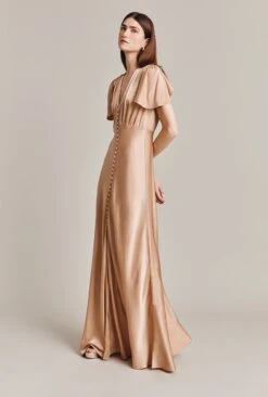 Delphine Satin Maxi Dress Dark Nude 8 Delphine Satin Maxi Dress Dark Nude -Top Sell Dress Sales Store D07G022 N06 28667 650px 964px