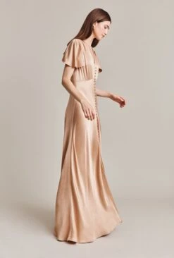 Delphine Satin Maxi Dress Dark Nude 7 Delphine Satin Maxi Dress Dark Nude -Top Sell Dress Sales Store D07G022 N06 28668 650px 964px