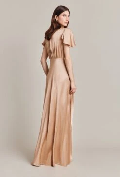 Delphine Satin Maxi Dress Dark Nude 9 Delphine Satin Maxi Dress Dark Nude -Top Sell Dress Sales Store D07G022 N06 28670 650px 964px