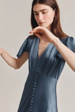 Grace Satin Midi Dress Blue Mirage -Top Sell Dress Sales Store D07G023 K60 28696 650px 964px