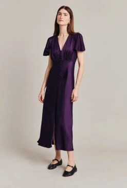 Grace Satin Midi Dress Dark Purple 6 Grace Satin Midi Dress Dark Purple -Top Sell Dress Sales Store D07G023 L91 28685 650px 964px