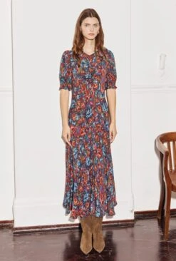 Lainey Crepe Midi Dress Blue Ikat 14 Lainey Crepe Midi Dress Blue Ikat -Top Sell Dress Sales Store D07G027 Z88 29094 650px 964px