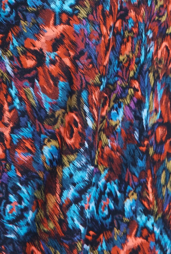 Lainey Crepe Midi Dress Blue Ikat 8 Lainey Crepe Midi Dress Blue Ikat - Image 8