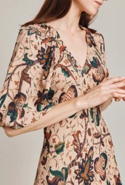 Dana Crepe Midi Dress Cream Jacobean Floral 12 Dana Crepe Midi Dress Cream Jacobean Floral -Top Sell Dress Sales Store D07G030 Z87 28984 650px 964px