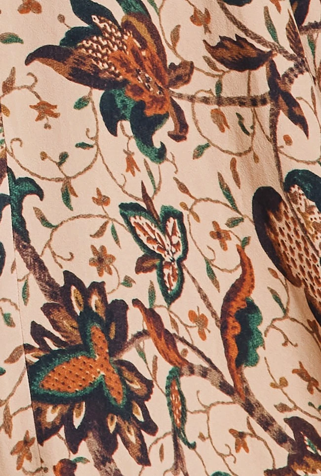 Dana Crepe Midi Dress Cream Jacobean Floral 8 Dana Crepe Midi Dress Cream Jacobean Floral - Image 8