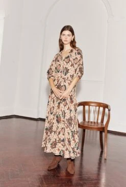 Dana Crepe Midi Dress Cream Jacobean Floral 14 Dana Crepe Midi Dress Cream Jacobean Floral -Top Sell Dress Sales Store D07G030 Z87 29003 650px 964px