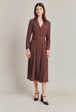 Lucinda Satin Midi Dress Russet Spot 8 Lucinda Satin Midi Dress Russet Spot -Top Sell Dress Sales Store D07G040 Z15 28900 650px 964px