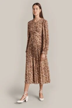 Ava Crepe Midi Dress Khaki Paisley 8 Ava Crepe Midi Dress Khaki Paisley -Top Sell Dress Sales Store D07G042 Z02 29592 650px 964px