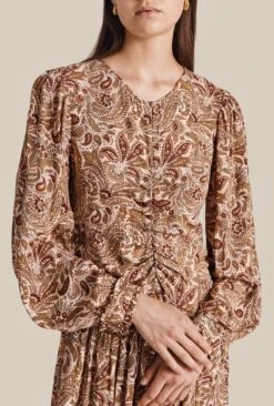 Ava Crepe Midi Dress Khaki Paisley 10 Ava Crepe Midi Dress Khaki Paisley -Top Sell Dress Sales Store D07G042 Z02 29615 650px 964px