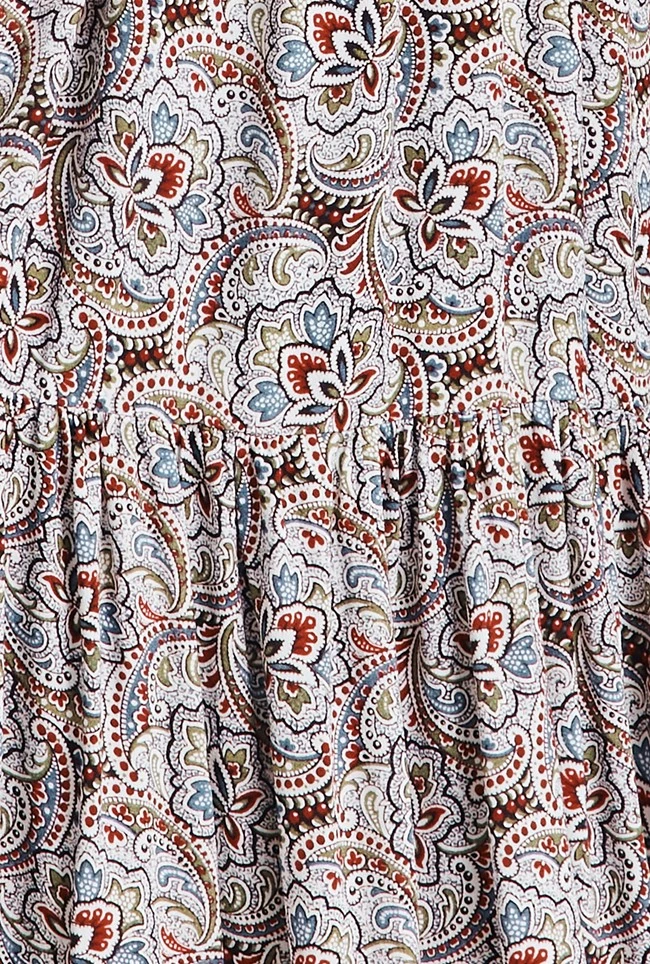 Maya Crepe Midi Dress Blue Paisley Star 6 Maya Crepe Midi Dress Blue Paisley Star - Image 6