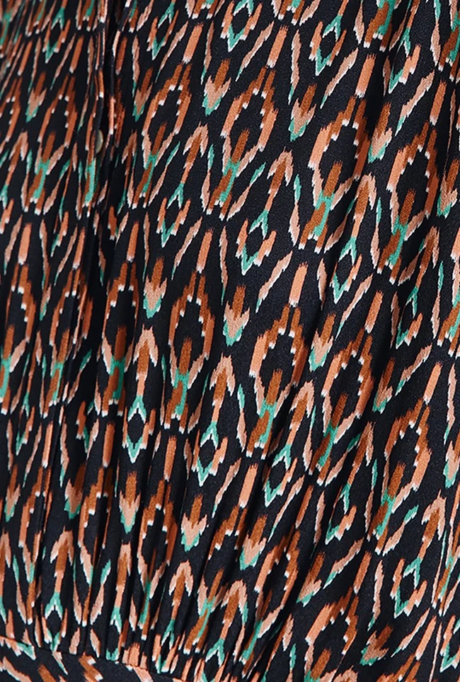 Harriet Crepe Midi Dress Black Soft Ikat 6 Harriet Crepe Midi Dress Black Soft Ikat - Image 6