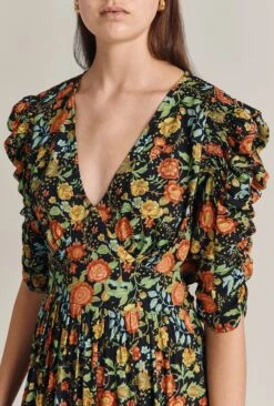 Sarah Crepe Midi Dress Classic Floral 10 Sarah Crepe Midi Dress Classic Floral -Top Sell Dress Sales Store D07G052 Z09 29578 650px 964px