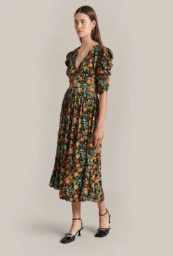 Sarah Crepe Midi Dress Classic Floral 11 Sarah Crepe Midi Dress Classic Floral -Top Sell Dress Sales Store D07G052 Z09 29580 650px 964px