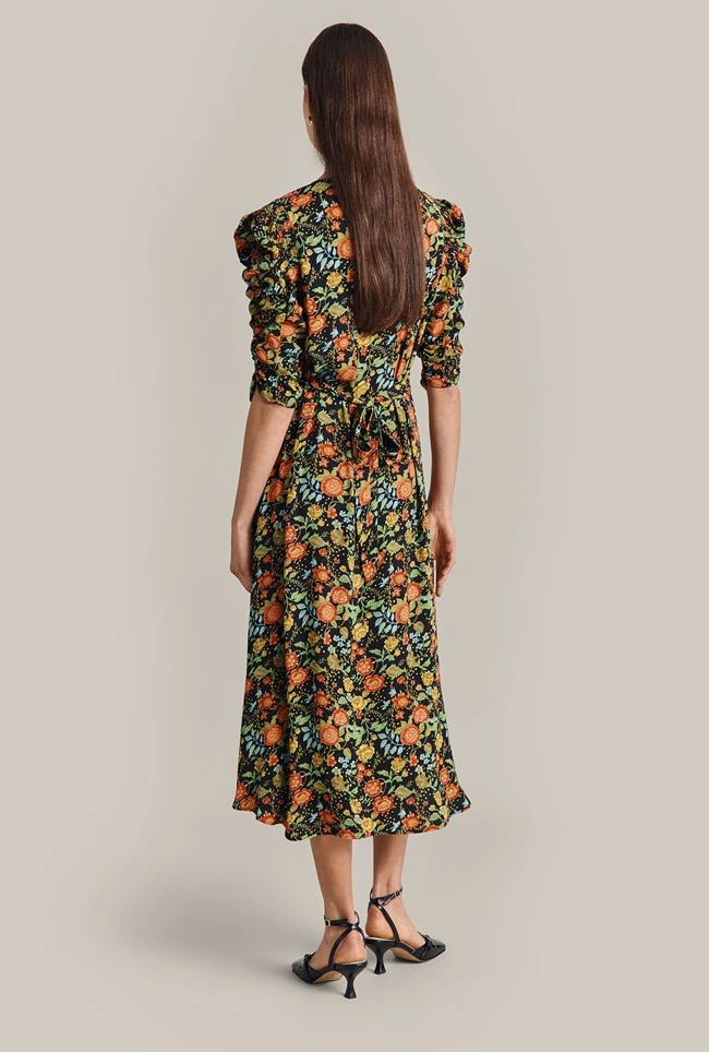 Sarah Crepe Midi Dress Classic Floral 6 Sarah Crepe Midi Dress Classic Floral - Image 6