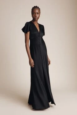 Delphine Satin Maxi Dress Black 8 Delphine Satin Maxi Dress Black -Top Sell Dress Sales Store DF46CA A01 24057 650px 964px