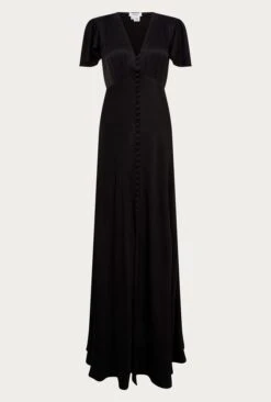 Delphine Satin Maxi Dress Black 10 Delphine Satin Maxi Dress Black -Top Sell Dress Sales Store DF46CA A01 24060 650px 964px