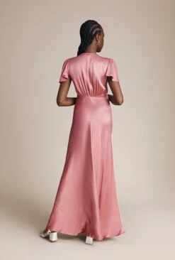 Delphine Satin Maxi Dress Pink 9 Delphine Satin Maxi Dress Pink -Top Sell Dress Sales Store DF46CA H50 26494 650px 964px