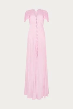 Delphine Satin Maxi Dress Pink 11 Delphine Satin Maxi Dress Pink -Top Sell Dress Sales Store DF46CA H50 26497 650px 964px