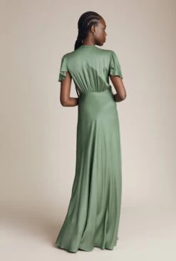 Delphine Satin Maxi Dress Soft Green 9 Delphine Satin Maxi Dress Soft Green -Top Sell Dress Sales Store DF46CA J61 26499 650px 964px