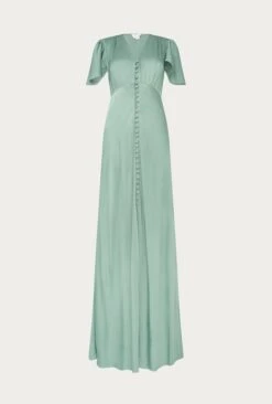 Delphine Satin Maxi Dress Soft Green 10 Delphine Satin Maxi Dress Soft Green -Top Sell Dress Sales Store DF46CA J61 26502 650px 964px
