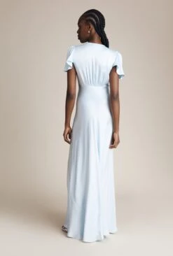 Delphine Satin Maxi Dress Pale Blue -Top Sell Dress Sales Store DF46CA K80 24045 650px 964px