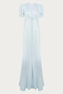 Delphine Satin Maxi Dress Pale Blue -Top Sell Dress Sales Store DF46CA K80 24048 650px 964px
