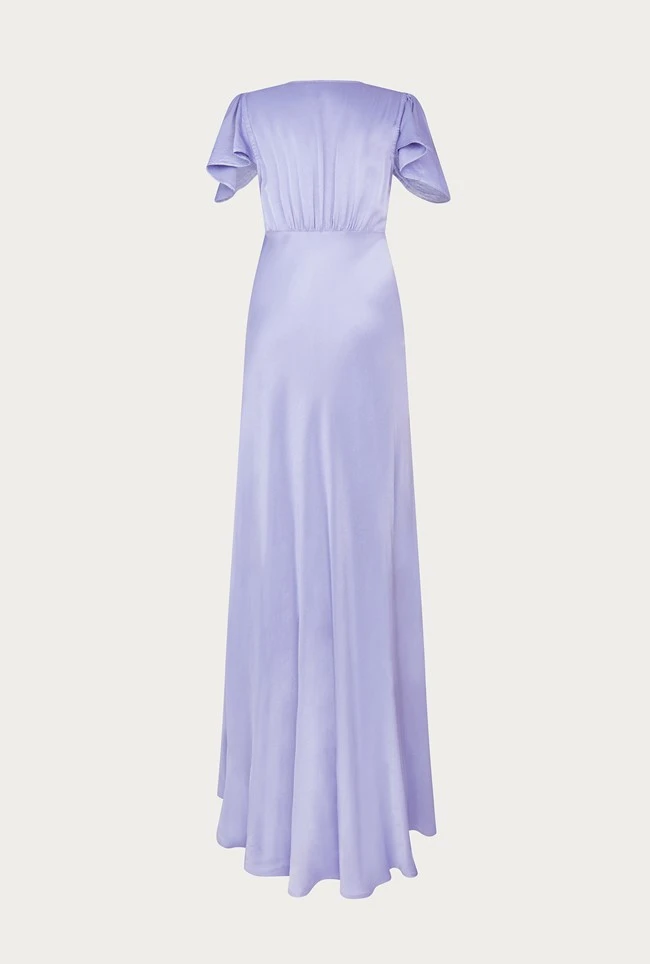 Delphine Satin Maxi Dress Violet 6 Delphine Satin Maxi Dress Violet - Image 6