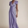 Delphine Satin Maxi Dress Violet