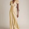 Delphine Satin Maxi Dress Buttermilk