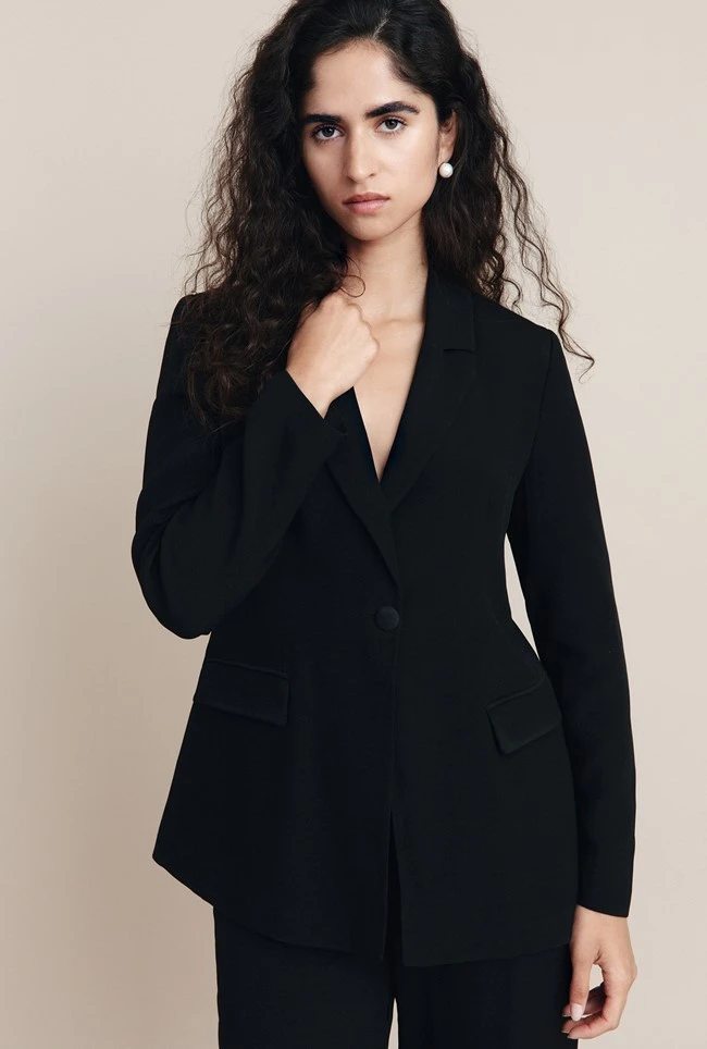Piper Crepe Blazer Black 1 Piper Crepe Blazer Black