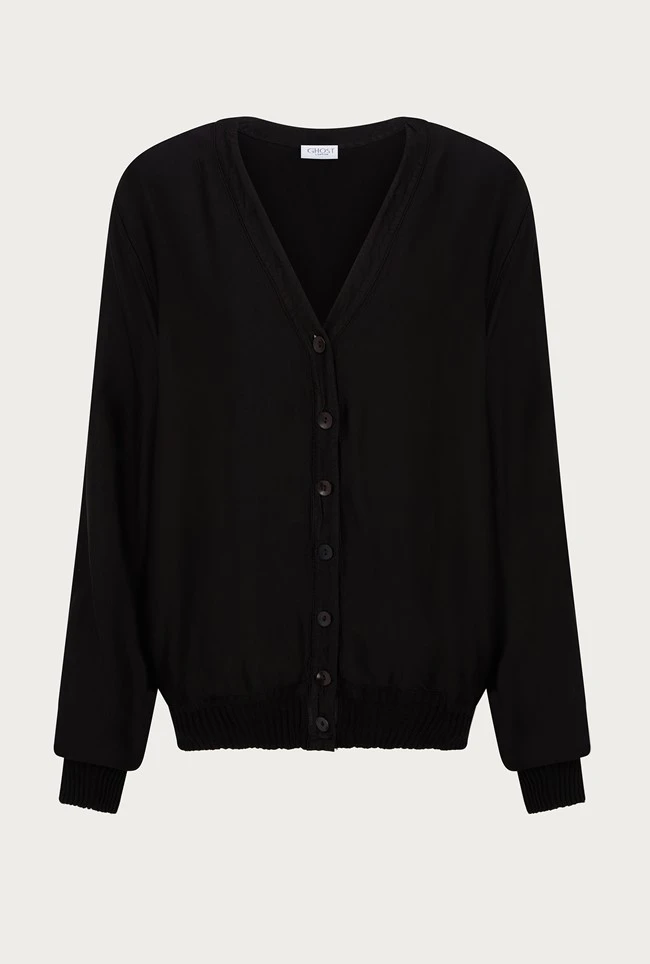 Mia Satin Bomber Jacket Black 5 Mia Satin Bomber Jacket Black - Image 5