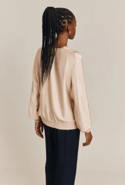 Mia Satin Bomber Jacket Stone -Top Sell Dress Sales Store J06G001 N04 26939 650px 964px