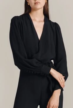 Olivia Crepe Wide Leg Jumpsuit Black -Top Sell Dress Sales Store O07G002 A01 29564 650px 964px