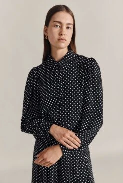 Flora Crepe Jumpsuit Black Spot -Top Sell Dress Sales Store O07G003 Z14 29134 650px 964px