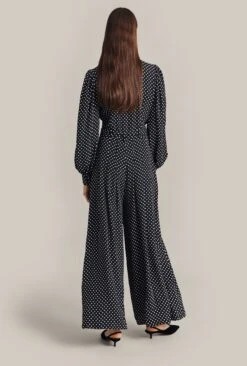 Flora Crepe Jumpsuit Black Spot -Top Sell Dress Sales Store O07G003 Z14 29135 650px 964px
