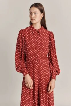 Flora Crepe Jumpsuit Red Spot -Top Sell Dress Sales Store O07G003 Z78 29323 650px 964px