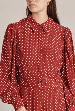 Flora Crepe Jumpsuit Red Spot -Top Sell Dress Sales Store O07G003 Z78 29584 650px 964px