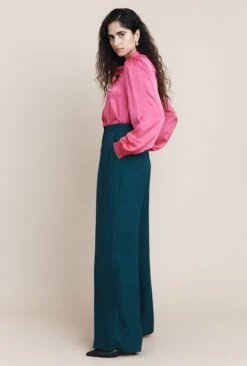 Mae Crepe Wide-Leg Trousers Petrol Green 7 Mae Crepe Wide-Leg Trousers Petrol Green -Top Sell Dress Sales Store P05G002 K72 25231 650px 964px