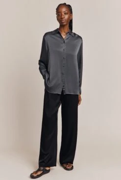 Imogen Satin Wide Leg Trouser Black -Top Sell Dress Sales Store P06G003A A01 27044 650px 964px