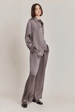 Imogen Satin Wide Leg Trouser Grey -Top Sell Dress Sales Store P06G003A B03 28537 650px 964px