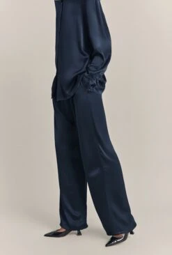 Imogen Satin Wide Leg Trouser Navy -Top Sell Dress Sales Store P06G003A K10 29924 650px 964px