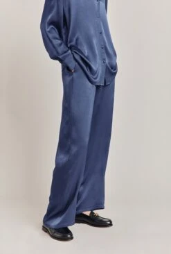Imogen Satin Wide Leg Trouser Dark Blue 6 Imogen Satin Wide Leg Trouser Dark Blue -Top Sell Dress Sales Store P06G003A K74 28541 650px 964px