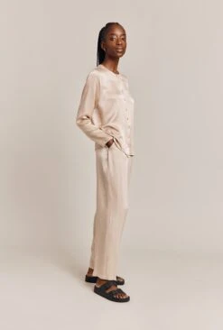 Ella Satin Trouser Stone 7 Ella Satin Trouser Stone -Top Sell Dress Sales Store P06G004A N04 26759 650px 964px