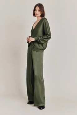 Aurora Satin Cargo Trousers Thyme -Top Sell Dress Sales Store P06G005 J96 28552 650px 964px