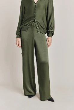 Aurora Satin Cargo Trousers Thyme -Top Sell Dress Sales Store P06G005 J96 28555 650px 964px