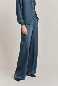 Aurora Satin Cargo Trousers Dark Denim -Top Sell Dress Sales Store P06G005 K04 28565 650px 964px