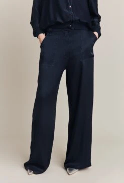 Aurora Satin Cargo Trousers Navy -Top Sell Dress Sales Store P06G005 K10 26588 650px 964px